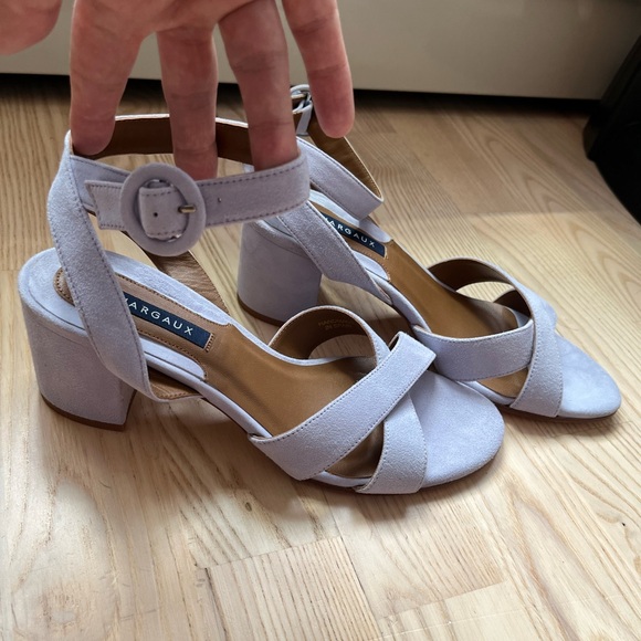 Margaux City Sandals in lavender suede size 38 like new - Picture 3 of 5